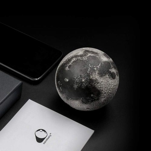  AstroReality LUNAR 3D Printed Scientific Moon Model, Hand Painted with Interactive Augmented Reality Educational Smartphone App, Perfect Home and Office Desk Decor Gift (LUNAR Regu