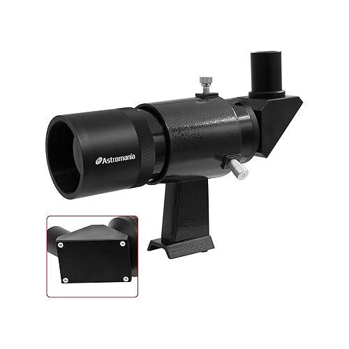  Astromania 9x50 Angled Finder Scope with Upright and Non-Reversed Image, Black