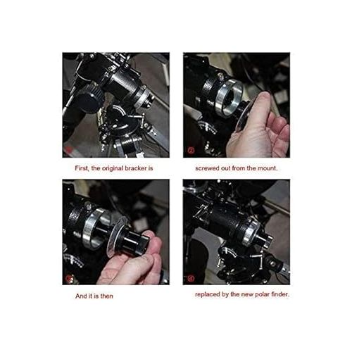  Astromania Polar Alignment Scope for EQ-5, Black - Eyepiece Focus Adjustment to Achieve Sharp Focus on Reticle Quick Enjoy Northern and Southern Polar Beauty