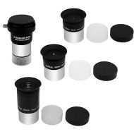 Astromania Multi Coated 1.25-Inch Plossl Eyepieces(4mm, 10mm, 25mm) with 2X Barlow Astronomical Telescope Accessory Kit - let You get The Most Out and enhances The Performance of Your Telescope