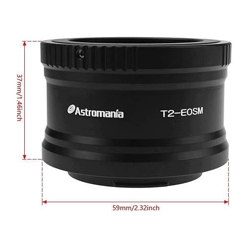  Astromania Canon EOS-M T2 Mount Lens Adapter for Canon EOS-M Camera System Telescope/Spotting Scope Accessories