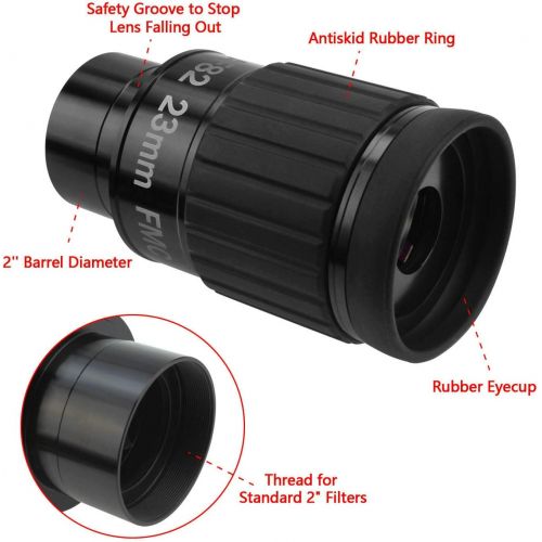  Astromania 2-82 Degree SWA-23mm Compact Eyepiece, Waterproof & Fogproof - Allows Any Water Enter The Interior and Always Enjoy an unobstructed View