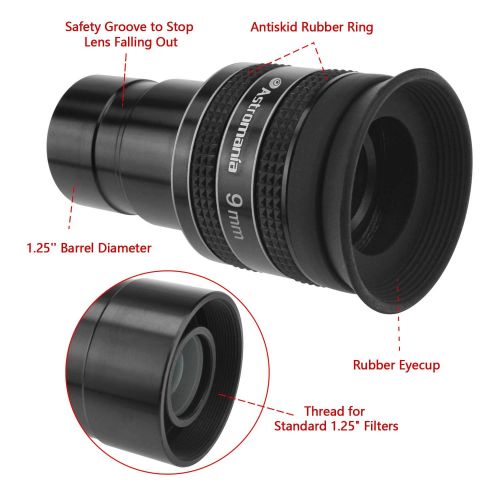  Astromania 1.25 9mm 58-Degree Planetary Eyepiece for Telescope