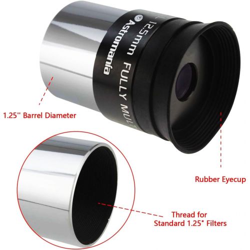  Astromania 1.25 12.5mm Super Ploessl Eyepiece - The Most Inexpensive Way of Getting A Sharp Image