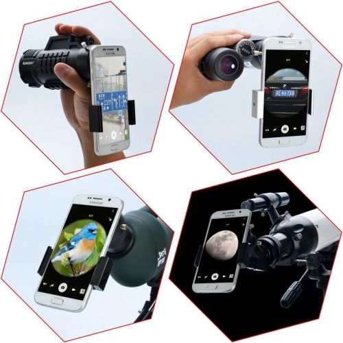  Astromania Smartphone iPhone Adapter with Eyepiece Adapter 25mm - 35mm - for Photography with telescopes and Spotting Scope or Binoculars