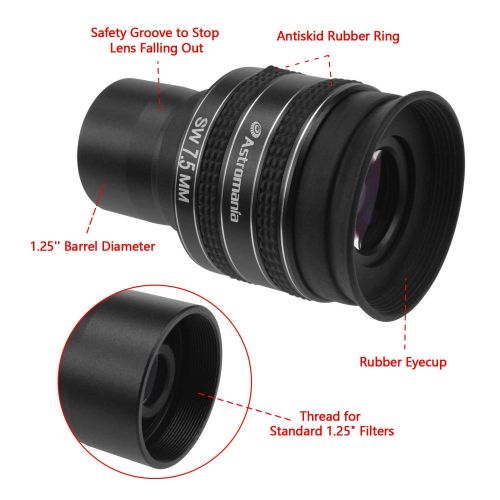  Astromania 1.25 7.5mm 58-Degree Planetary Eyepiece for Telescope