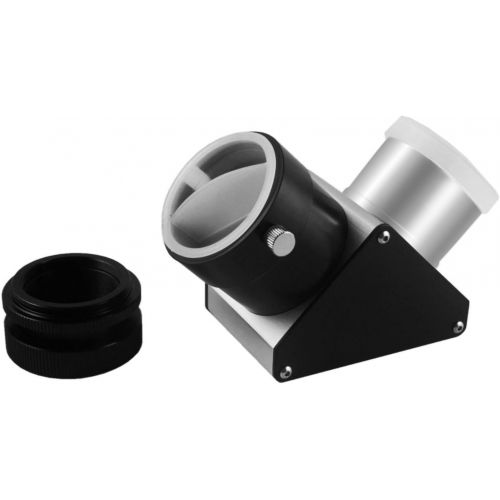  Astromania 2 SCT 90-Degree Mirror Diagonal with 93% reflectivity Across Visible Spectrum - fits Rear Cells of Schmidt-Cassegrain telescopes and Includes an Adapter to use with Refr