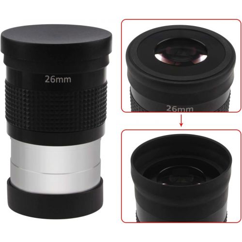  Astromania 2 Kellner FMC 55-Degree Eyepiece - 26mm - Wide Field eyepices with Comfortable Viewing Position