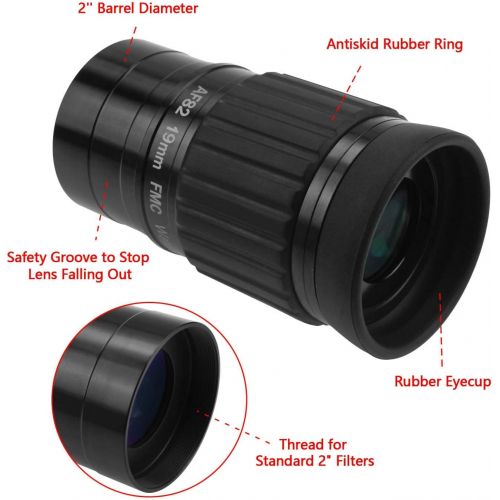  Astromania 2-82 Degree SWA-19mm Compact Eyepiece, Waterproof & Fogproof - Allows Any Water Enter The Interior and Always Enjoy an unobstructed View