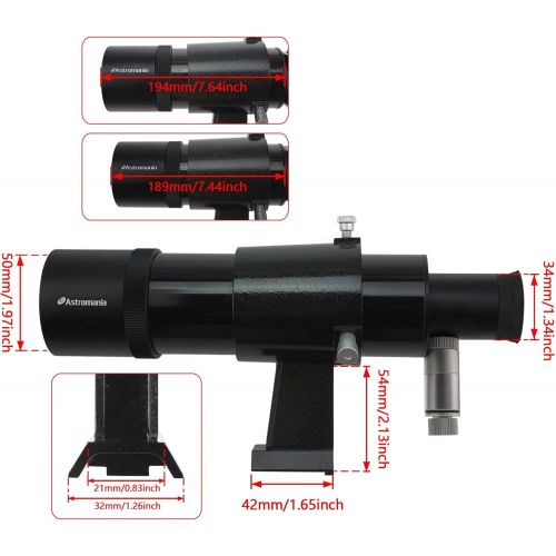  Astromania 9x50 Illuminated Finder Scope, Black - it Provides Both a Bright Image and Comfortable Viewing