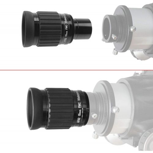  Astromania 1.25-82 Degree SWA-15mm Compact Eyepiece, Waterproof & Fogproof - Allows Any Water Enter The Interior and Always Enjoy an unobstructed View