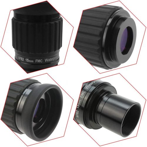  Astromania 1.25-82 Degree SWA-15mm Compact Eyepiece, Waterproof & Fogproof - Allows Any Water Enter The Interior and Always Enjoy an unobstructed View