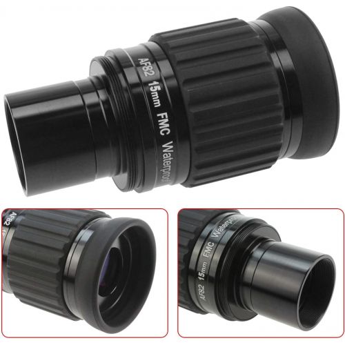  Astromania 1.25-82 Degree SWA-15mm Compact Eyepiece, Waterproof & Fogproof - Allows Any Water Enter The Interior and Always Enjoy an unobstructed View