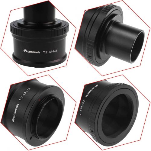  Astromania T T2 Mount and M42 to 1.25 Telescope Adapter (T-Mount) for Olympus Panasonic M4 / 3 Cameras - Compatible with Olympus EP1, EP2, EPL1, Panasonic DMC-G1, DMC-GH1, DMC-GF1