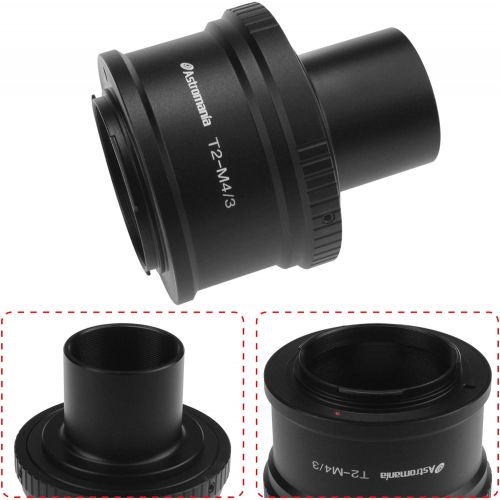  Astromania T T2 Mount and M42 to 1.25 Telescope Adapter (T-Mount) for Olympus Panasonic M4 / 3 Cameras - Compatible with Olympus EP1, EP2, EPL1, Panasonic DMC-G1, DMC-GH1, DMC-GF1