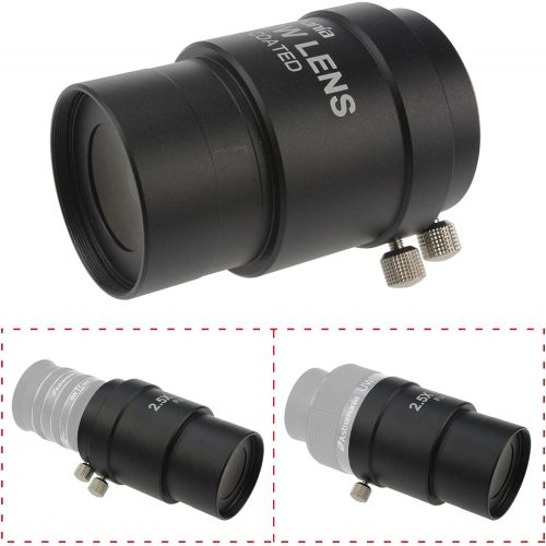  Astromania 2 2.5X Barlow Lens - Allows The use of Both 2 and 1.25 eyepieces
