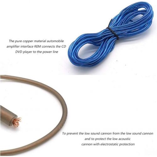  [아마존베스트]-Service-Informationen Car Installation Kit Amplifier Power Amplifier Cable 1500 W Car Audio Wire Wiring Amplifier Subwoofer Speaker Installation Kit 10GA Power Cable 60 Amp Fuse Holder Red + Blue