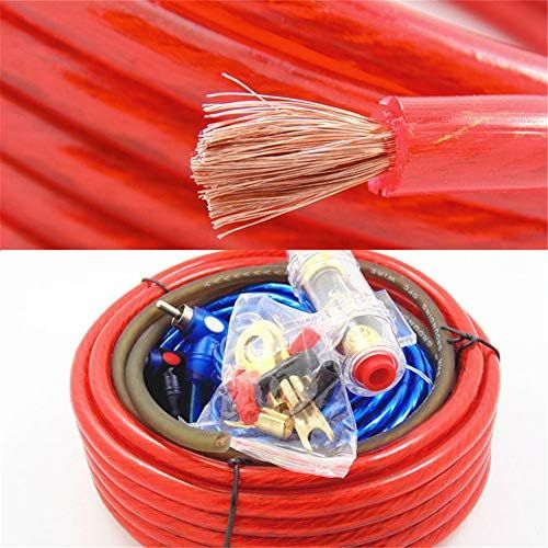  [아마존베스트]-Service-Informationen Car Installation Kit Amplifier Power Amplifier Cable 1500 W Car Audio Wire Wiring Amplifier Subwoofer Speaker Installation Kit 10GA Power Cable 60 Amp Fuse Holder Red + Blue