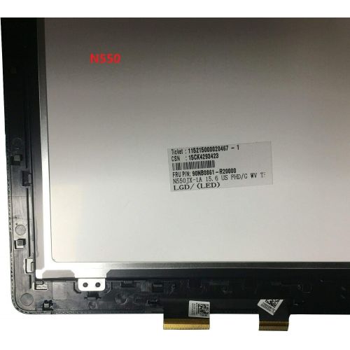 아수스 New Replacement 15.6 FHD (1920x1080) IPS LCD Screen LED Display + Touch Digitizer Bezel Assembly for Asus N550 N550JV Q550L Q550LF