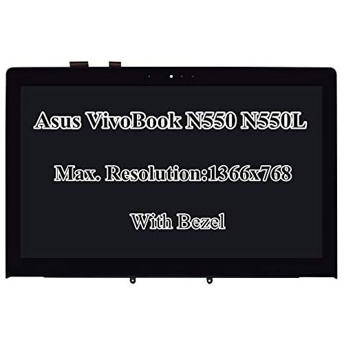 아수스 For Asus Aiviland 15.6 HD 1366x768 IPS LCD LED Display Touch Screen Digitizer with Bezel Frame Assembly VivoBook N550 N550L