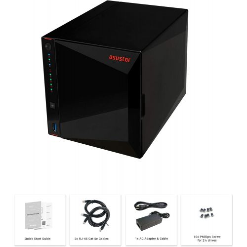  Asustor NAS AS5304T + 40TB HDD (Four 10TB HDD Included)