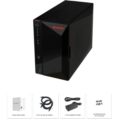  Asustor NAS AS5202T + 12TB WD Ultrastar HDD (Two 6TB HDD Included)