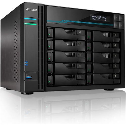  [아마존베스트]Asustor Lockerstor 10 | AS6510T | Enterprise Network Attached Storage | 2.1GHz Quad-Core, Two 10GbE Port, Two 2.5GbE Port, Two M.2 Slot for NVMe SSD Cache, 8GB RAM DDR4 (10 Bay Dis