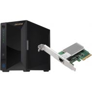 Asustor AS4002T + AS-T10G, 2-Bay 10GbE NAS + 10GbE PCI-E Network Card (for Computer) Bundle