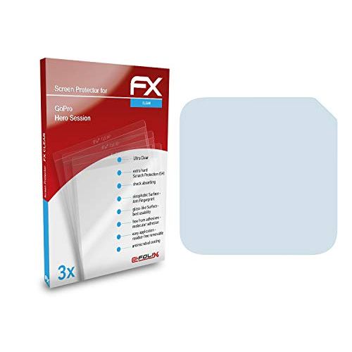  atFoliX Screen Protection Film Compatible with GoPro Hero Session Screen Protector, Ultra-Clear FX Protective Film (3X)