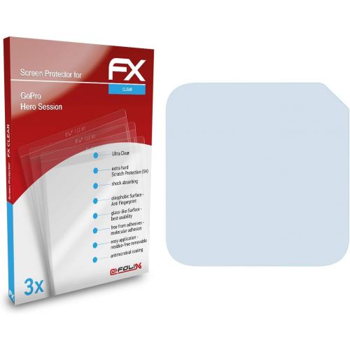  atFoliX Screen Protection Film Compatible with GoPro Hero Session Screen Protector, Ultra-Clear FX Protective Film (3X)