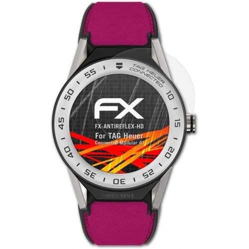  atFoliX Schutzfolie kompatibel mit Tag Heuer Connected Modular 41 Displayschutzfolie, HD-Entspiegelung FX Folie (3X)