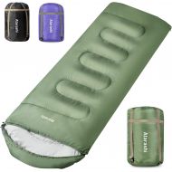 Atarashi Camping Sleeping Bag- 4 Seasons for Adults, Light, Warm, Extra-Large with Compression Sack- Great for Hiking, Backpacking & Outdoor Adventures in Cold Weather