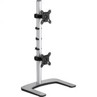 Atdec Visidec VFS-DV Freestanding Vertical Mount for Dual Monitors (Silver)