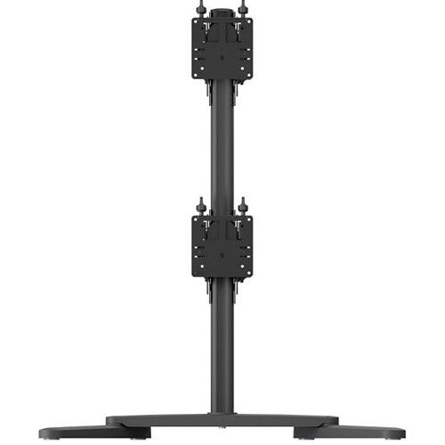  Atdec Freestanding Heavy-Duty Dual Vertical Monitor Mount (Black)