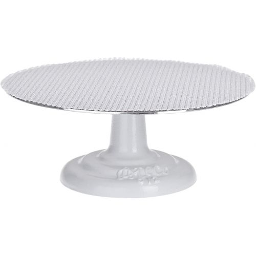  Ateco 612-PB Revolving Cake Decorating Stand, Aluminum Turntable and Cast Iron Base with Non-Slip Pad, 12-Inch