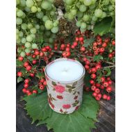 Atelierdelavro GREED candle with extracts of fragrance, red floral linen cover weight 170g net