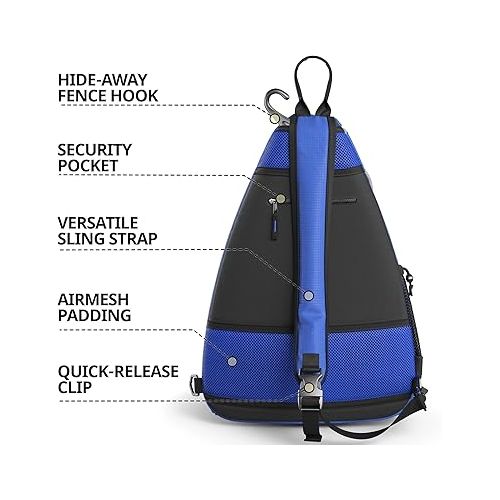  Athletico Sling Bag - Crossbody Backpack for Pickleball, Tennis, Racketball, and Travel for Men and Women