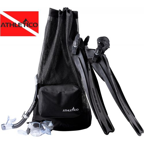  [아마존베스트]Athletico Scuba Diving Bag - XL Mesh Travel Backpack for Scuba Diving and Snorkeling Gear & Equipment - Dry Bag Holds Mask, Fins, Snorkel, and More