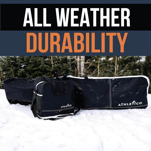  [아마존베스트]Athletico Two-Piece Snowboard and Boot Bag Combo | Store & Transport Snowboard Up to 165 cm and Boots Up to Size 13 | Includes 1 Snowboard Bag & 1 Boot Bag (Black)