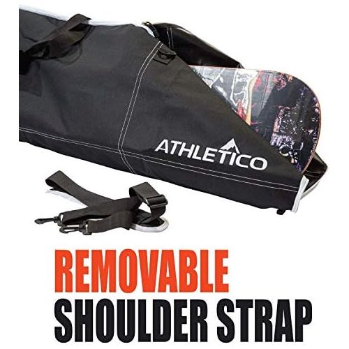  [아마존베스트]Athletico Padded Two-Piece Snowboard and Boot Bag Combo | Store & Transport Snowboard Up to 165 cm and Boots Up to Size 13 | Includes 1 Padded Snowboard Bag & 1 Padded Boot Bag