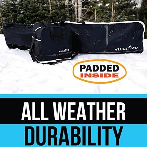  [아마존베스트]Athletico Padded Two-Piece Snowboard and Boot Bag Combo | Store & Transport Snowboard Up to 165 cm and Boots Up to Size 13 | Includes 1 Padded Snowboard Bag & 1 Padded Boot Bag