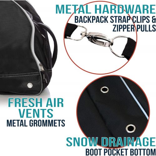  [아마존베스트]Athletico Ski Boot Bag  Skiing and Snowboarding Travel Luggage  Stores Gear Including Jacket, Helmet, Goggles, Gloves & Accessories  Venting and Grommets for Snow Drainage