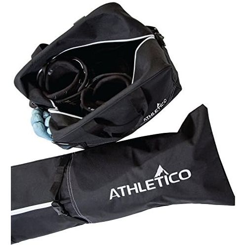  [아마존베스트]Athletico Padded Two-Piece Ski and Boot Bag Combo | Store & Transport Skis Up to 200 cm and Boots Up to Size 13 | Includes 1 Padded Ski Bag & 1 Padded Ski Boot Bag