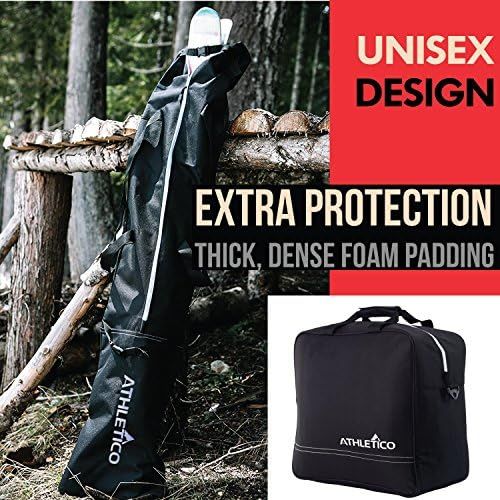  [아마존베스트]Athletico Padded Two-Piece Ski and Boot Bag Combo | Store & Transport Skis Up to 200 cm and Boots Up to Size 13 | Includes 1 Padded Ski Bag & 1 Padded Ski Boot Bag