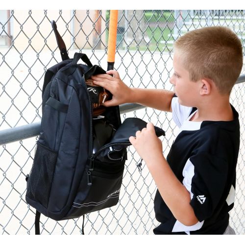  Athletico Youth Baseball Bag - Bat Backpack for Baseball, T-Ball & Softball Equipment & Gear Holds Bat, Helmet, Glove Fence Hook