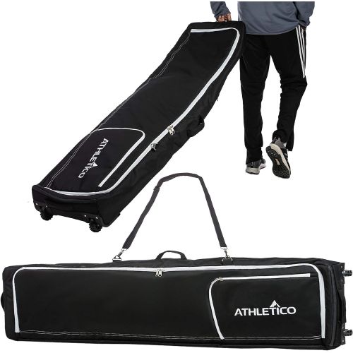  [아마존베스트]Athletico Rolling Double Ski Bag - Padded Ski Bag with Wheels for Air Travel