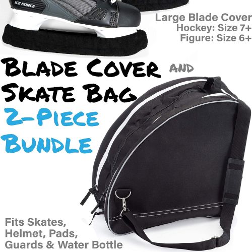  Athletico Skate Bag + Large Blade Cover (Black)