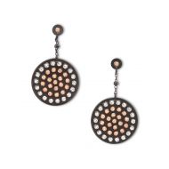Athomie Sterling silver bead disc earrings