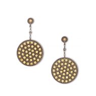 Athomie Sterling silver bead disc earrings