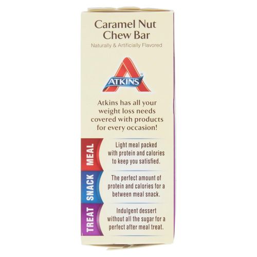  Atkins Endulge Treat, Caramel Nut Chew Bar, 1.2 Ounce, 5 Count (Pack of 6)